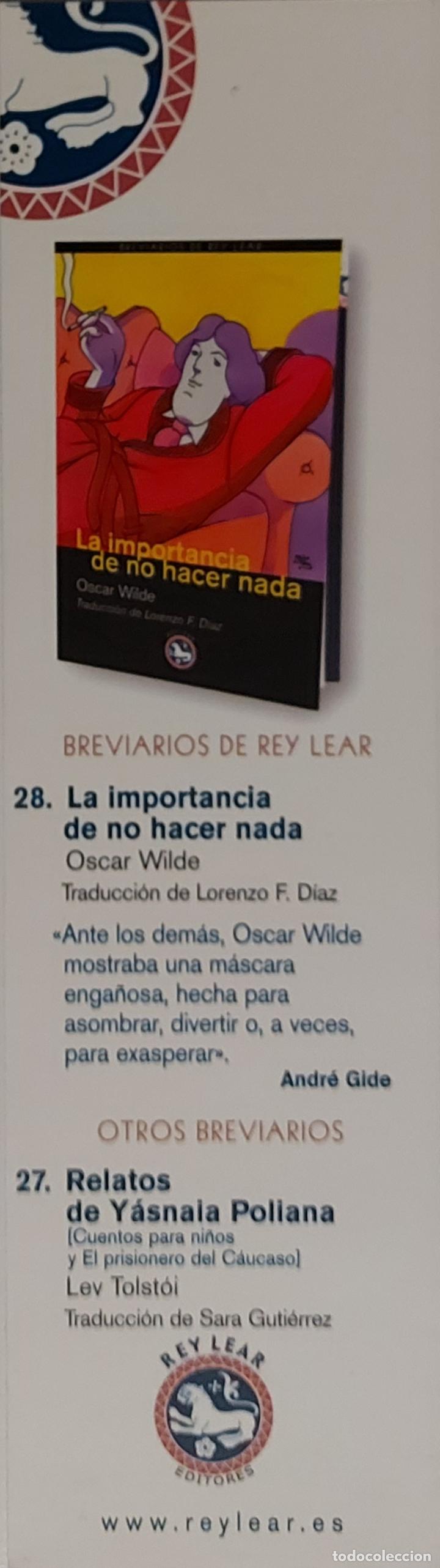 Coleccionismo marcap&aacute;ginas: MARCAP&Aacute;GINAS - REY LEAR - BREVIARIOS DEL REY LEAR. - Foto 1