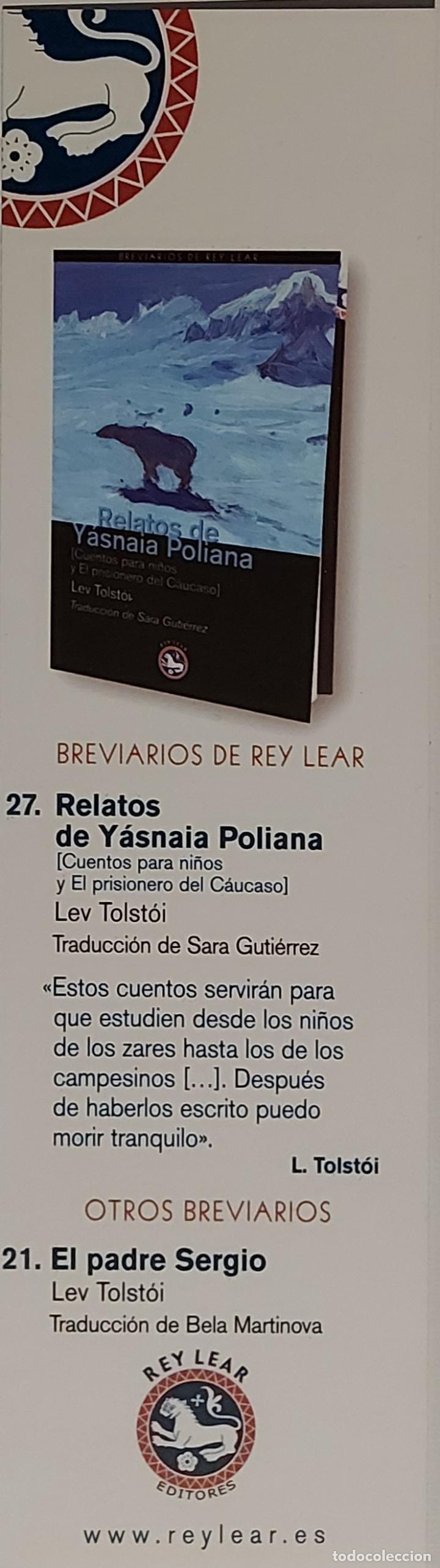 Coleccionismo marcap&aacute;ginas: MARCAP&Aacute;GINAS - REY LEAR - BREVIARIOS DEL REY LEAR. - Foto 1