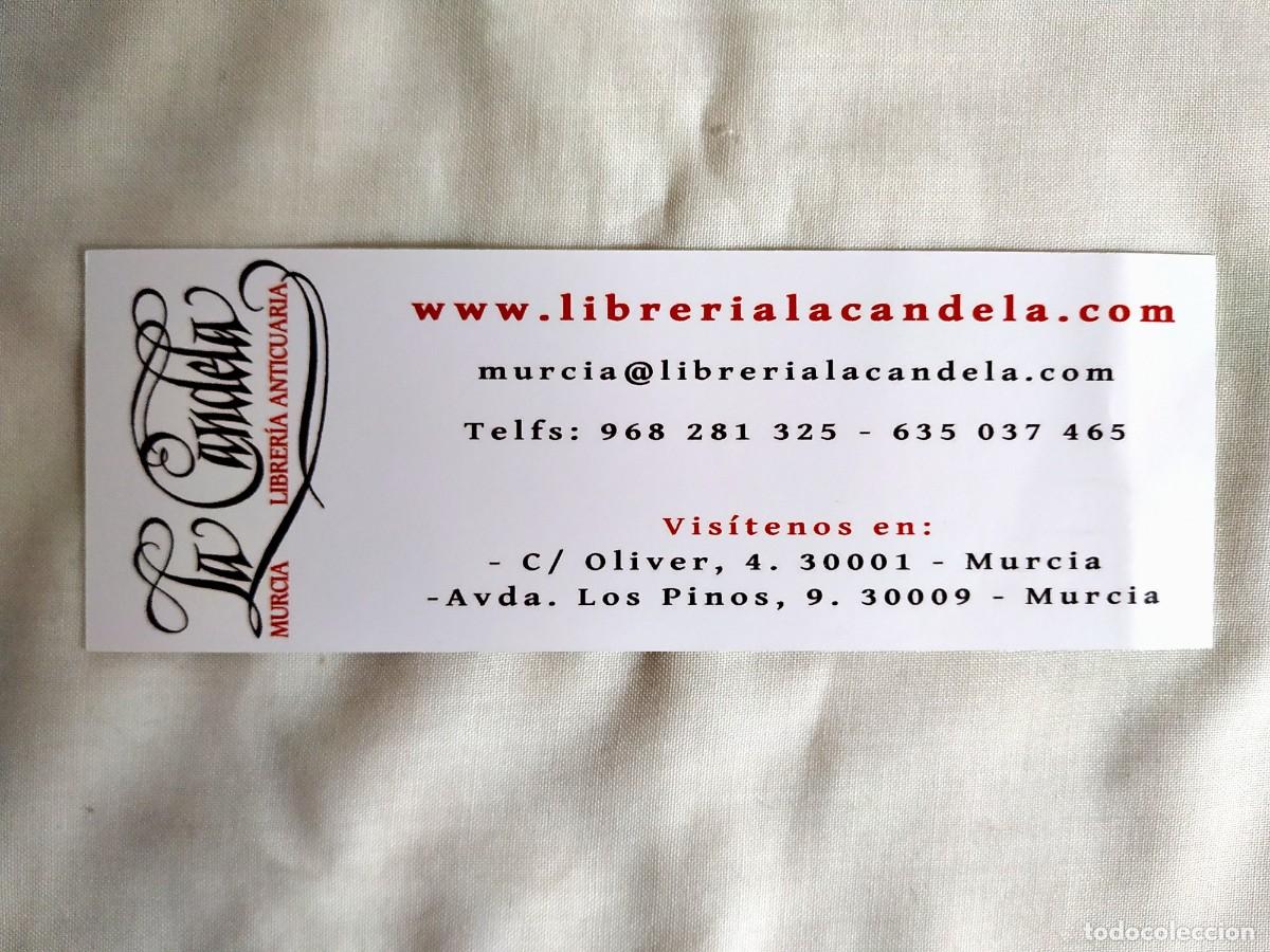Coleccionismo Marcap&aacute;ginas: MARCAP&Aacute;GINAS LIBRER&Iacute;A LA CANDELA, MURCIA