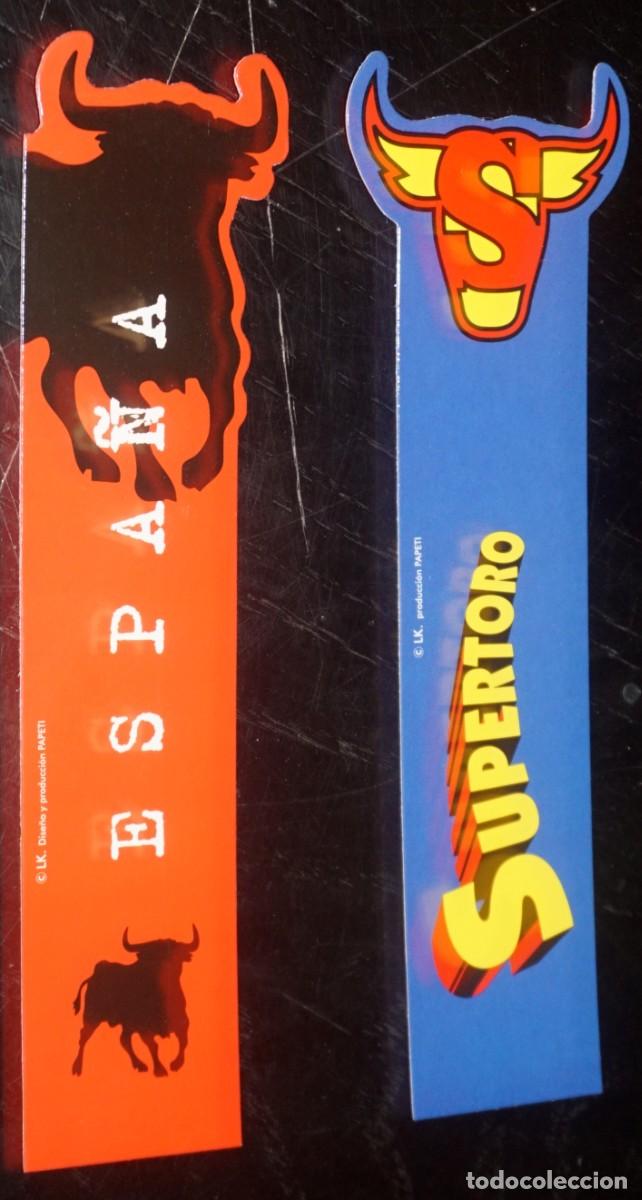 Collectables Bookmark: 2 MARCAP&Aacute;GINAS troquelados : TORO Y SUPERTORO ( ESPA&Ntilde;A )