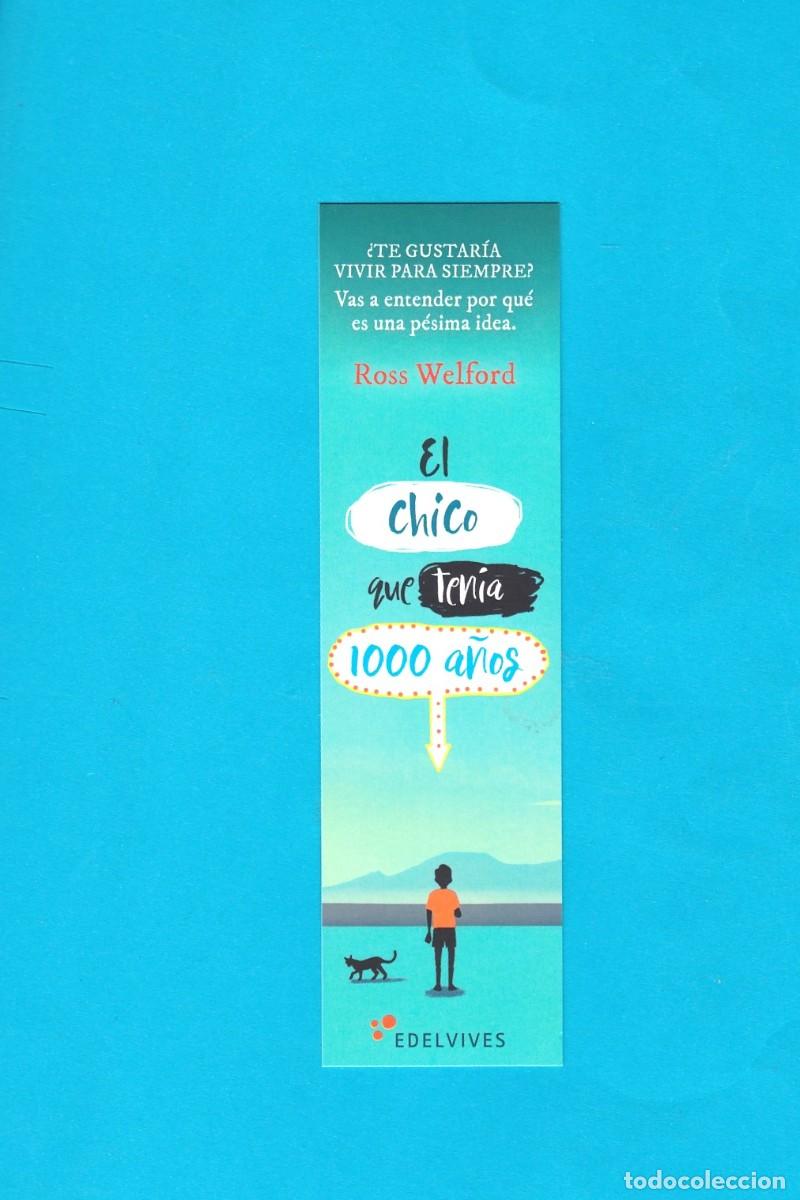 Coleccionismo Marcap&aacute;ginas: Antiguo marcapaginas editorial Edelvives el chico que tenia 1.000 a&ntilde;os