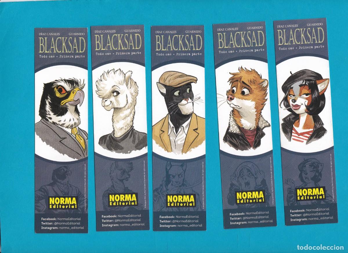 Coleccionismo Marcap&aacute;ginas: Serie completa marcapaginas editorial Norma Blacksad