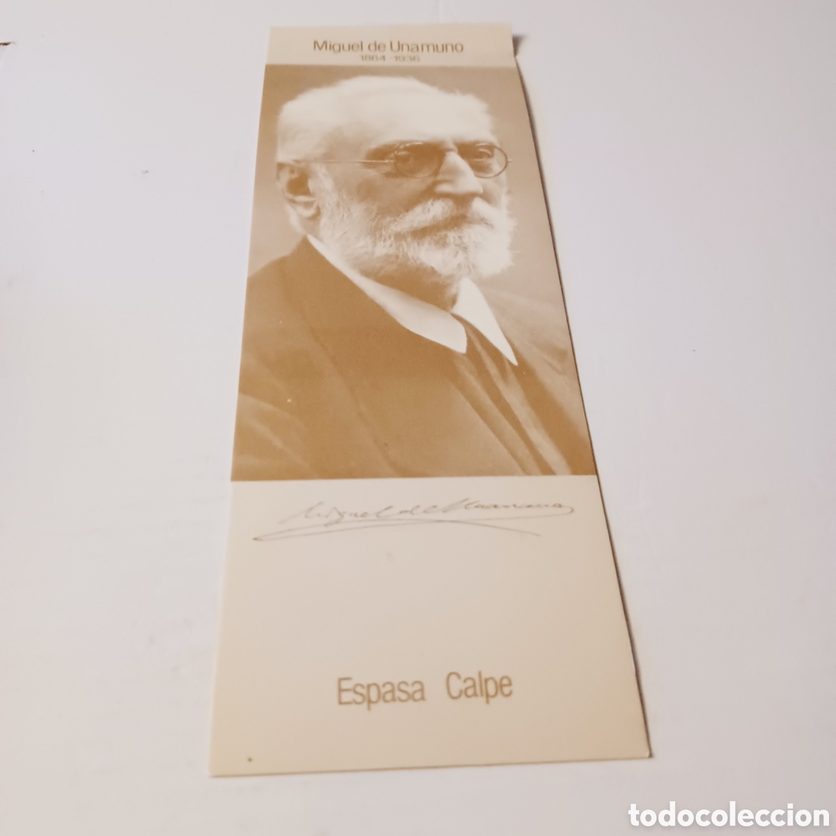Coleccionismo Marcap&aacute;ginas: Marcapaginas Miguel de Unamuno 1864-1936 Espasa Calpe Austral 19x6,5 cm
