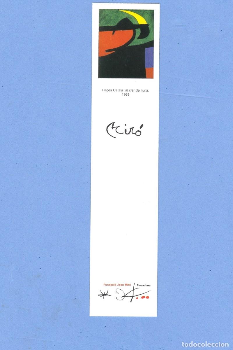 Coleccionismo Marcap&aacute;ginas: Marcapaginas Pag&eacute;s Catal&aacute; al clar de lluna ( Fundac&iacute;o Joan Miro )