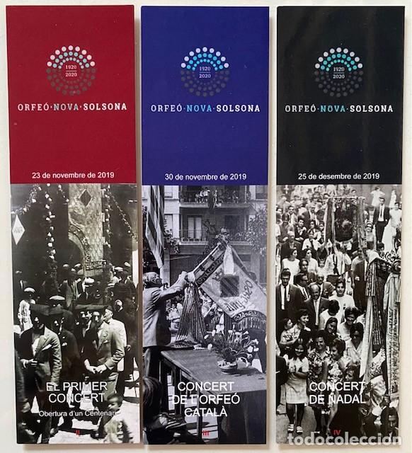 Coleccionismo marcap&aacute;ginas: 3 PUNTS DE LLIBRE CENTENARI ORFE&Oacute; NOVA SOLSONA 1920-2020 - Foto 1