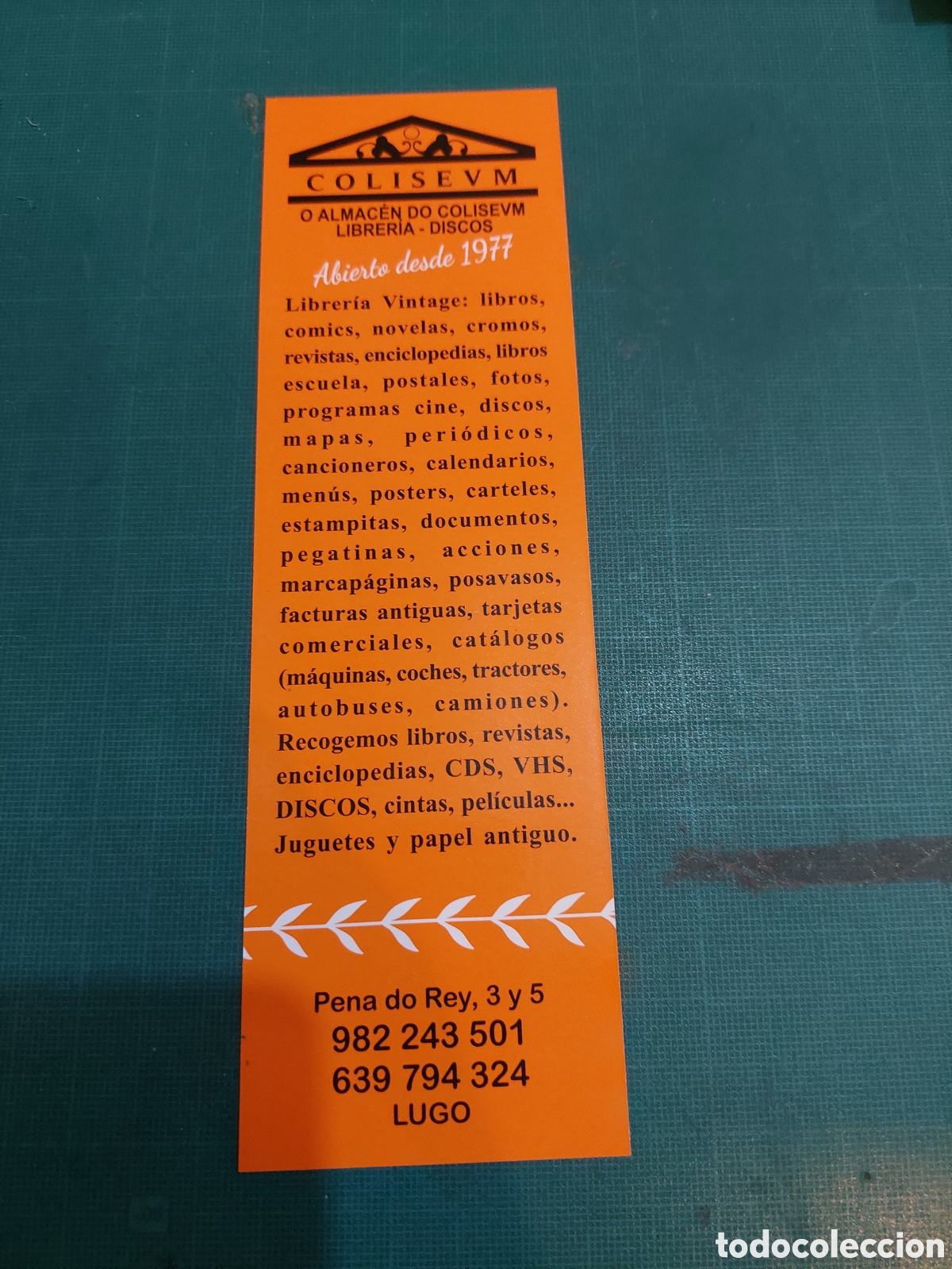 Collezionismo Segnalibri: Colisevm librer&iacute;a vintange discos antig&uuml;edades lugo marcapaginas