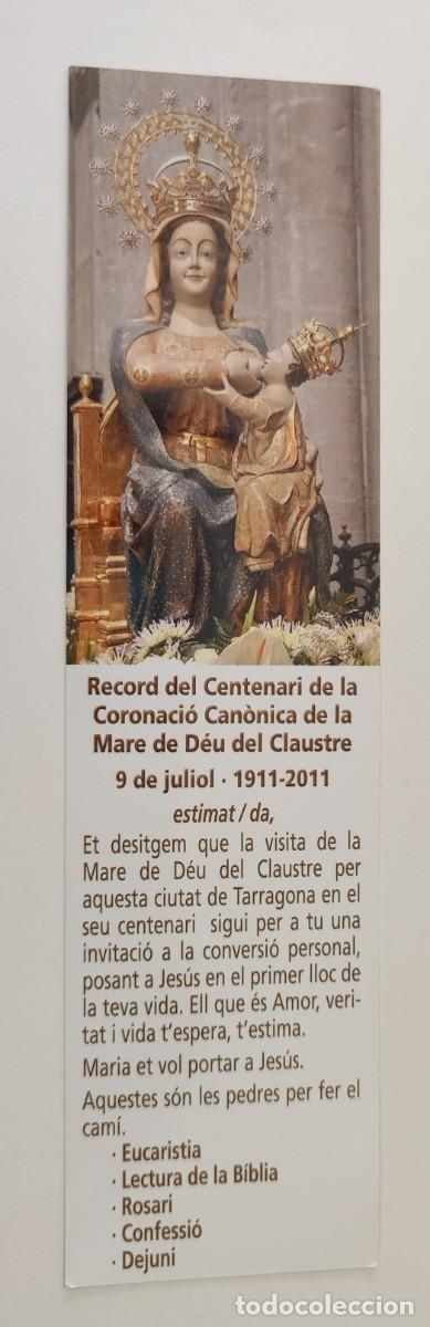 Coleccionismo marcap&aacute;ginas: Punto de Libro Record Del Centenari de la Coronacio Mare de Deu del Claustre - Foto 1