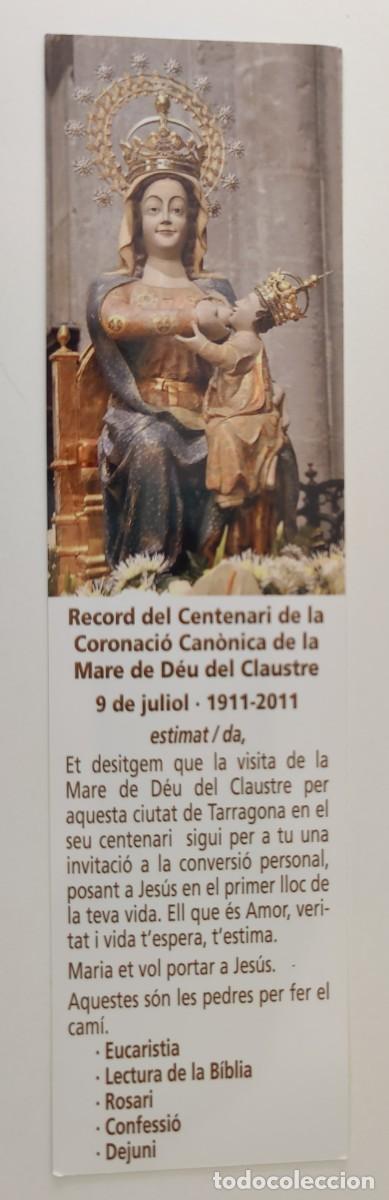 Coleccionismo marcap&aacute;ginas: Punto de Libro Record Del Centenari de la Coronacio Mare de Deu del Claustre - Foto 5