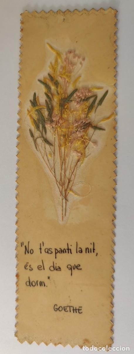 Coleccionismo marcap&aacute;ginas: Punto de Libro Flores Secas - Foto 2