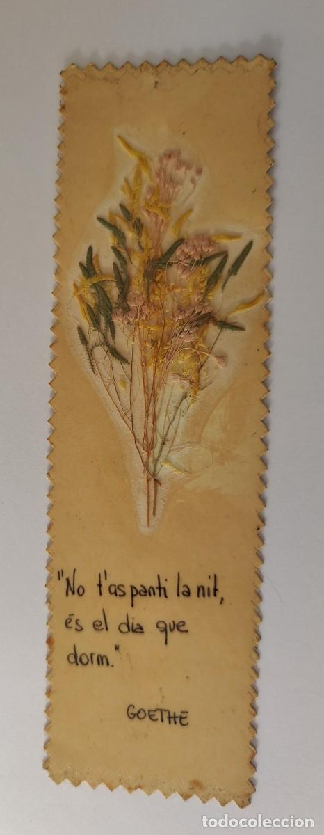 Coleccionismo marcap&aacute;ginas: Punto de Libro Flores Secas - Foto 4