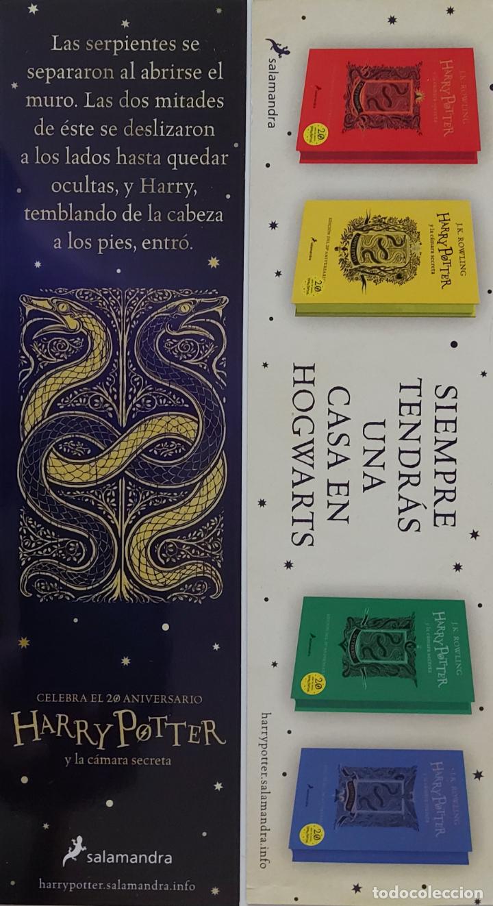 Coleccionismo marcap&aacute;ginas: MARCAPAGINAS - SALAMANDRA - 20 A&Ntilde;OS HARRY POTTER Y LA CAMARA SECRETA - J. K. ROWLING -