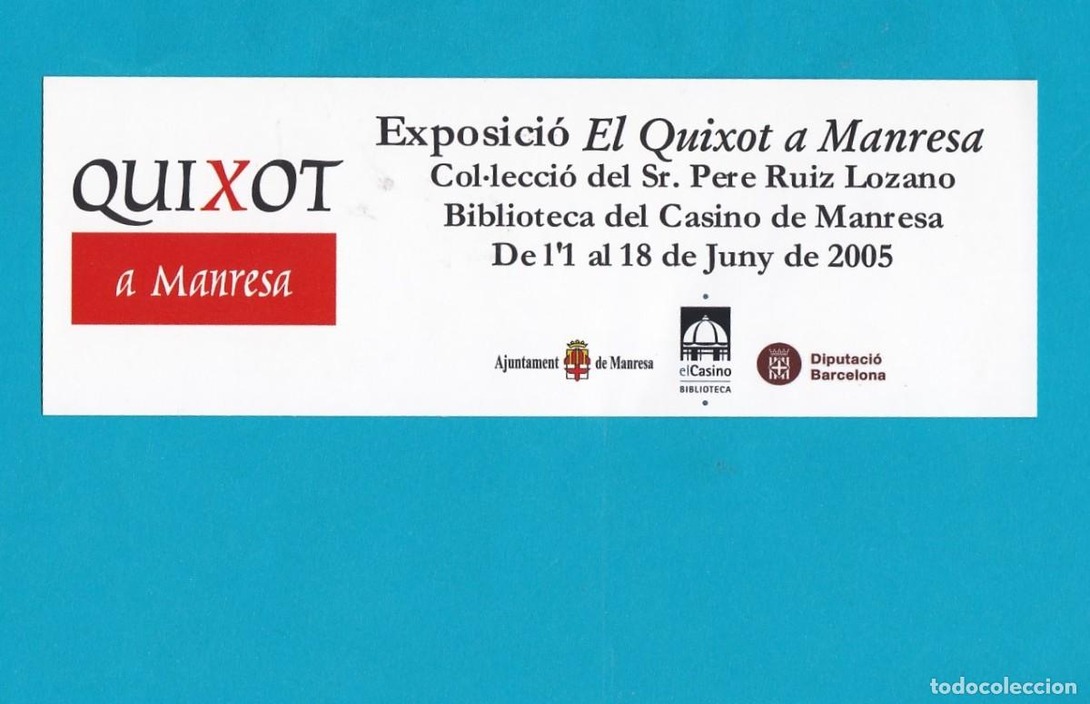 Collectionnisme Marque-pages: Marcapaginas biblioteca Casino del Manresa ( exposici&oacute;n del Quijote a Manresa )