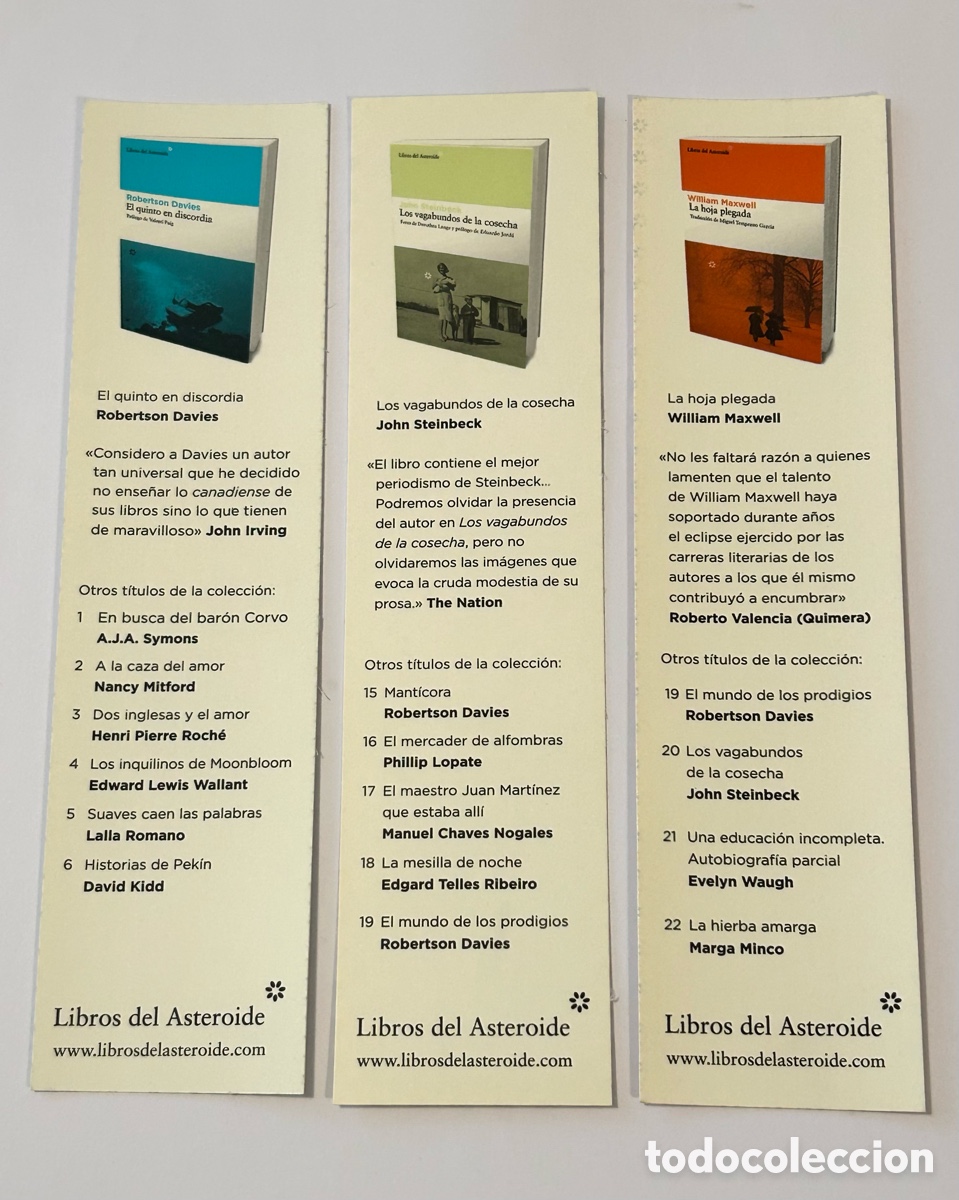 Coleccionismo marcap&aacute;ginas: LOTE 17 MARCAP&Aacute;GINAS/PUNTO DE LIBRO LIBROS DEL ASTEROIDE - Foto 1