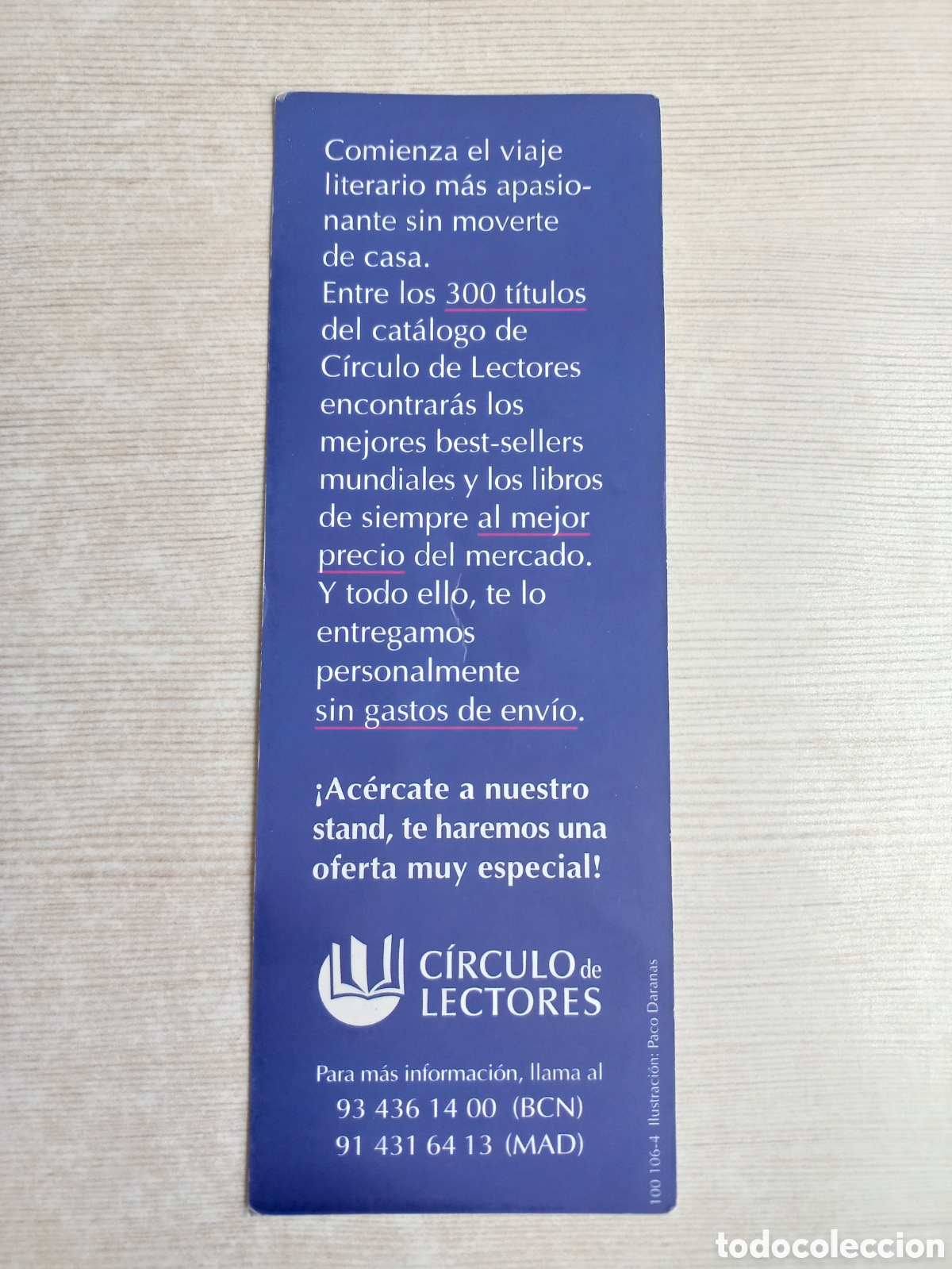 Coleccionismo marcap&aacute;ginas: Marcap&aacute;ginas Jos&eacute; de Vasconcelos. C&iacute;rculo de lectores. - Foto 2