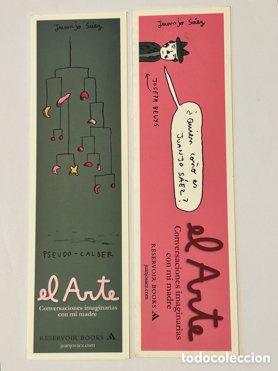 Collectables Bookmark: LOTE 2 MARCAP&Aacute;GINAS/PUNTO DE LIBRO RESERVOIR BOOKS. EL ARTE. CONVERSACIONES IMAGINARIAS CON MI MADRE