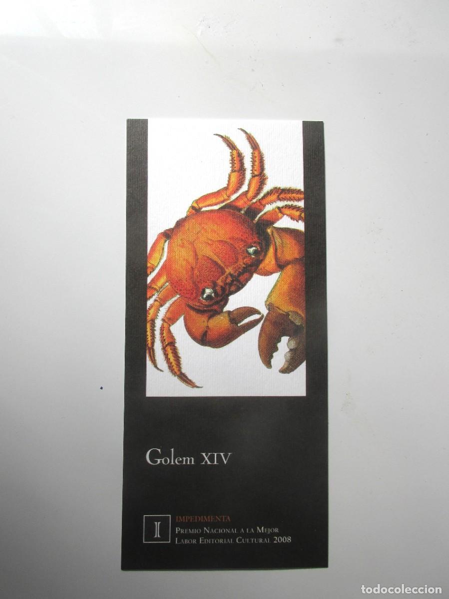 Coleccionismo marcap&aacute;ginas: Marcapaginas editorial Impedimenta Golem XIV - Foto 1