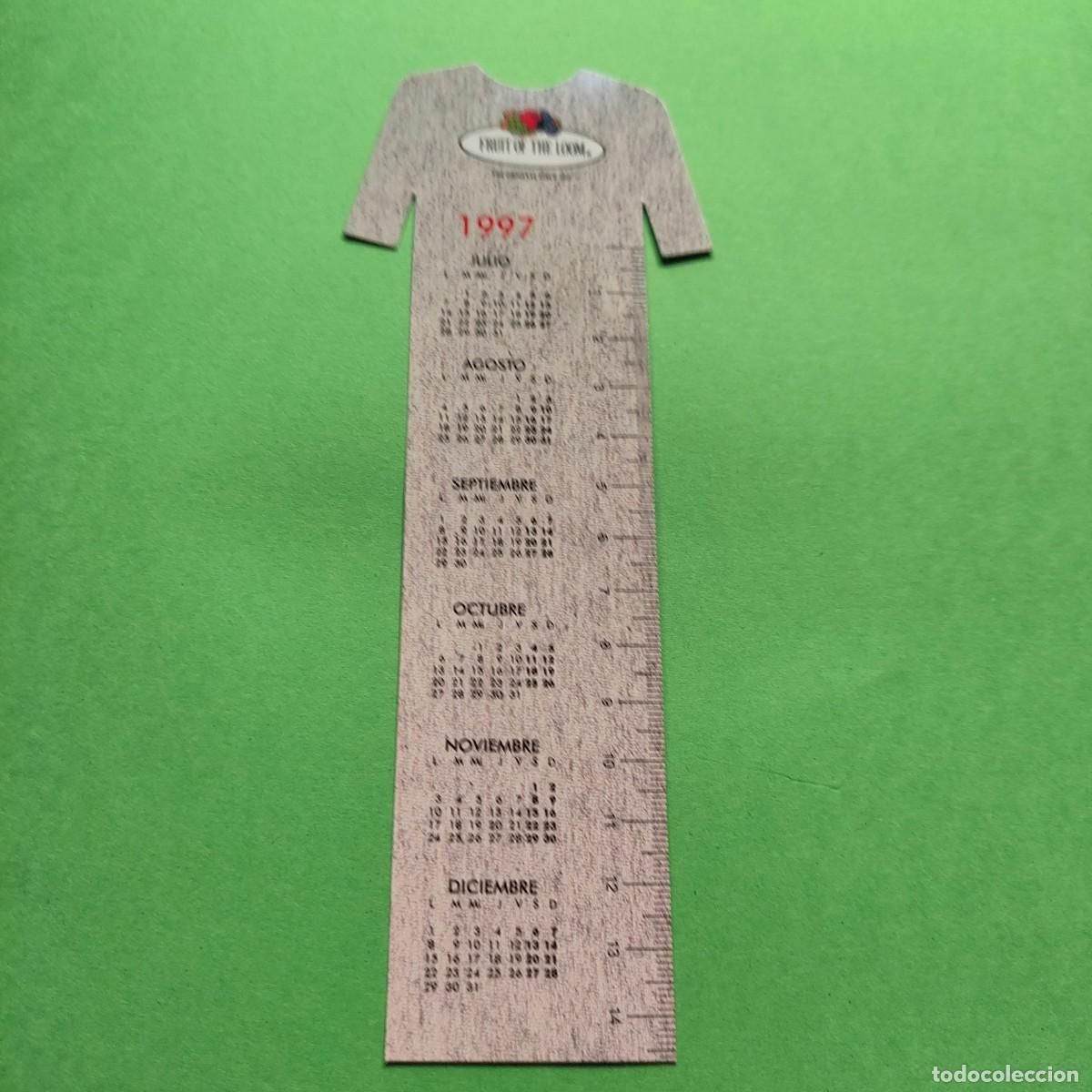 Coleccionismo Marcap&aacute;ginas: MARCAPAGINAS CALENDARIO . FRUIT DE LOOM * TROQUELADO ** 1997
