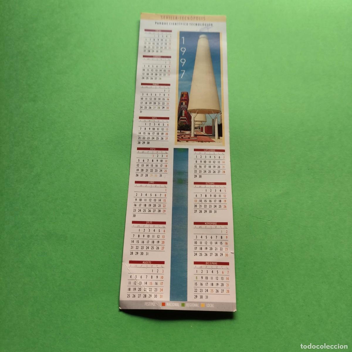 Collectionnisme Marque-pages: MARCAPAGINAS CALENDARIO . SEVILLA TECNOPOLIS . CARTUJA 93 ** ** PARQUE CIENTIFICO TECNOLOGICO 1997