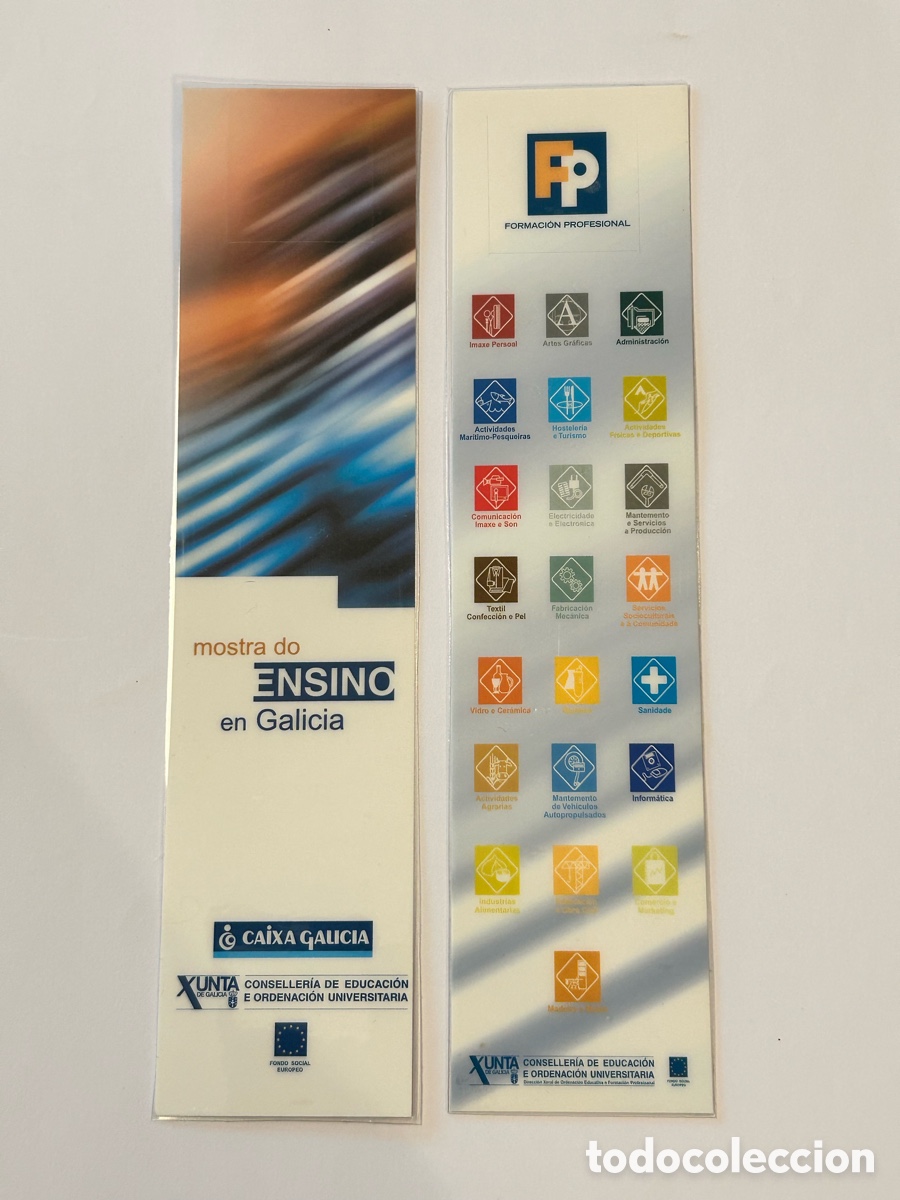 Collectables Bookmark: LOTE 2 MARCAP&Aacute;GINAS/PUNTO DE LIBRO FORMACI&Oacute;N PROFESIONAL SISTEMA EDUCATIVO. XUNTA DE GALICIA
