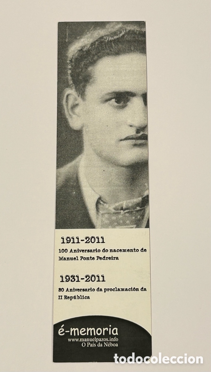 Collectables Bookmark: MARCAP&Aacute;GINAS MANUEL PAZOS