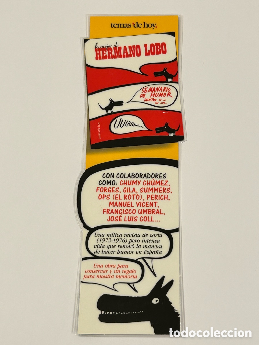 Collectables Bookmark: MARCAP&Aacute;GINAS LO MEJOR DE HERMANO LOBO. TEMAS DE HOY