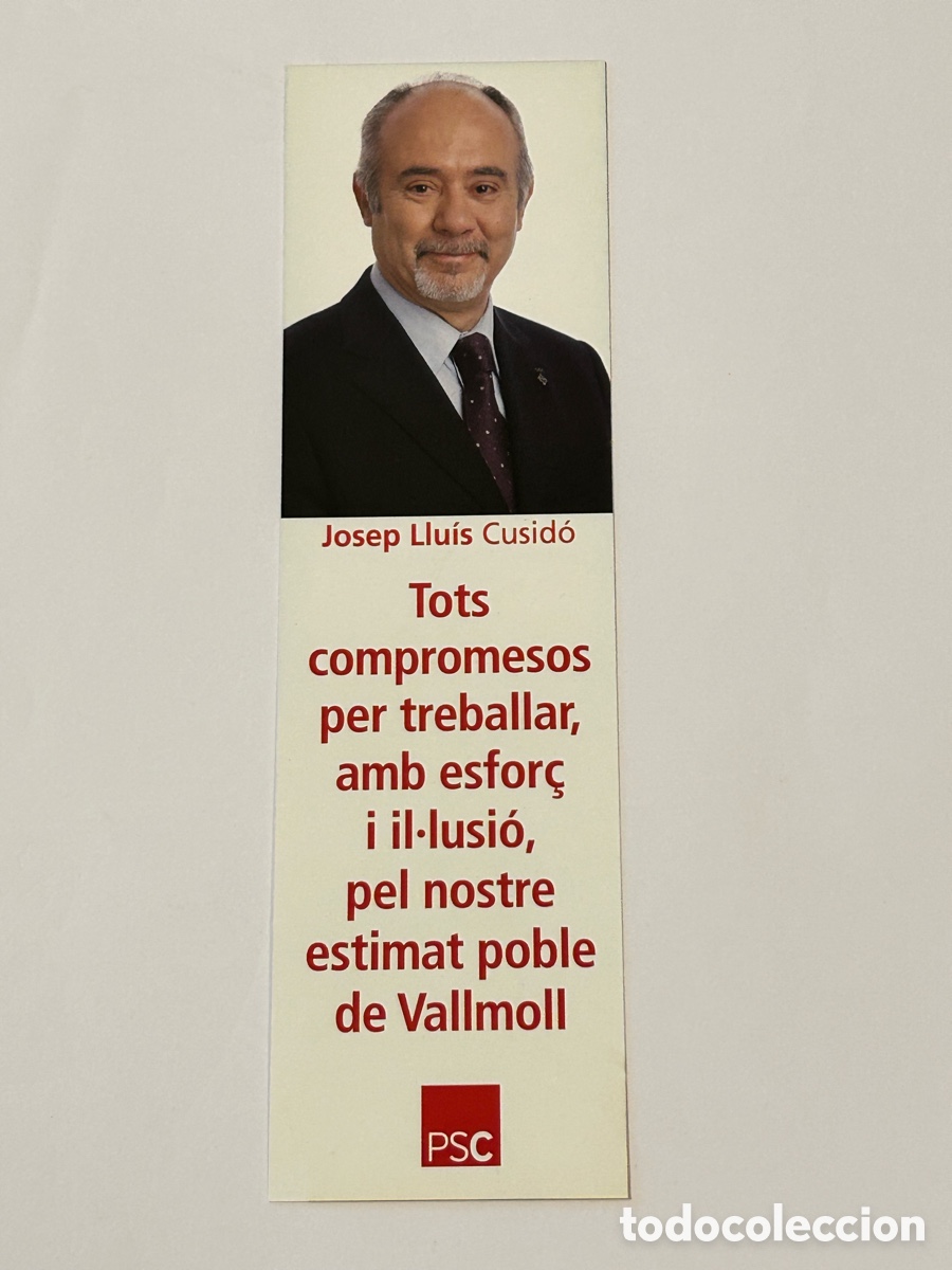 Collectables Bookmark: MARCAP&Aacute;GINAS/PUNTO DE LIBRO PSC. JOSEP LLU&Iacute;S CUSID&Oacute;. SANT JORDI