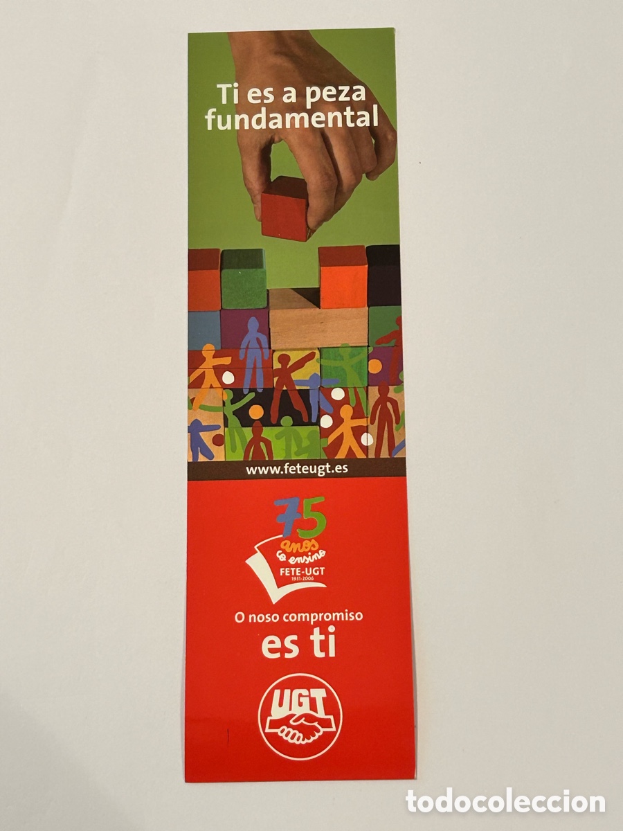 Collectables Bookmark: MARCAP&Aacute;GINAS/PUNTO DE LIBRO FETE-UGT. CALENDARIO 2007