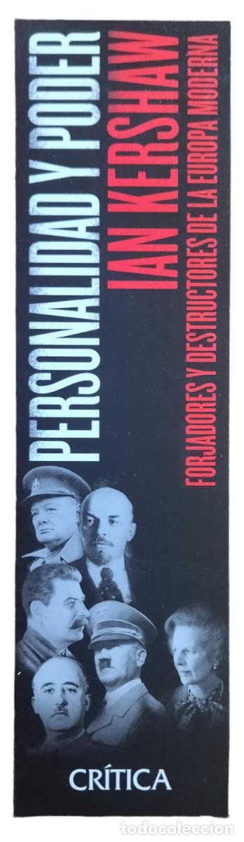 Coleccionismo marcap&aacute;ginas: MARCAPAGINAS PERSONALIDAD Y PODER / IAN KERSHAW. - Foto 1