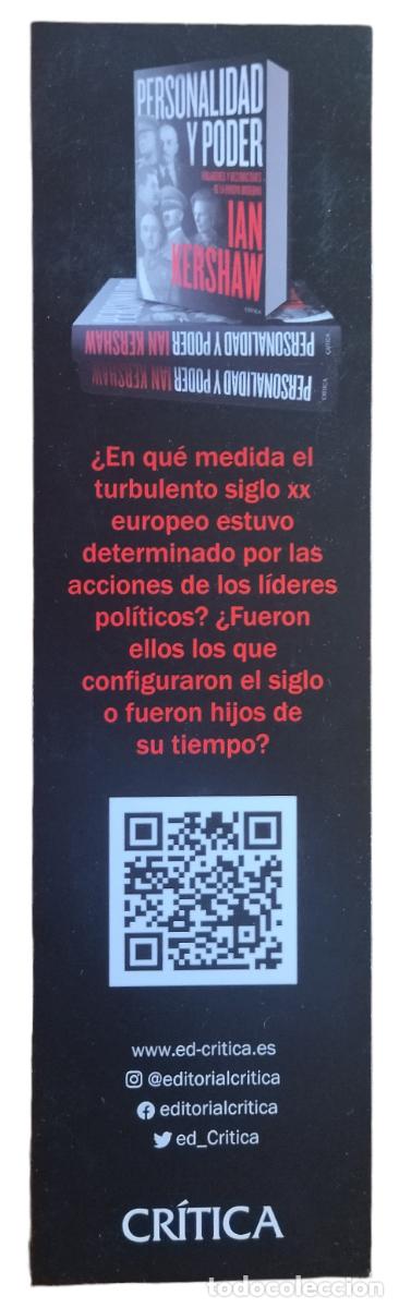 Coleccionismo marcap&aacute;ginas: MARCAPAGINAS PERSONALIDAD Y PODER / IAN KERSHAW. - Foto 2