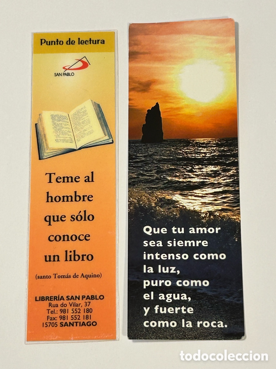 Sammeln von Lesezeichen: LOTE 4 MARCAP&Aacute;GINAS/PUNTO DE LIBRO LIBRER&Iacute;A SAN PABLO, SANTIAGO DE COMPOSTELA- GALICIA