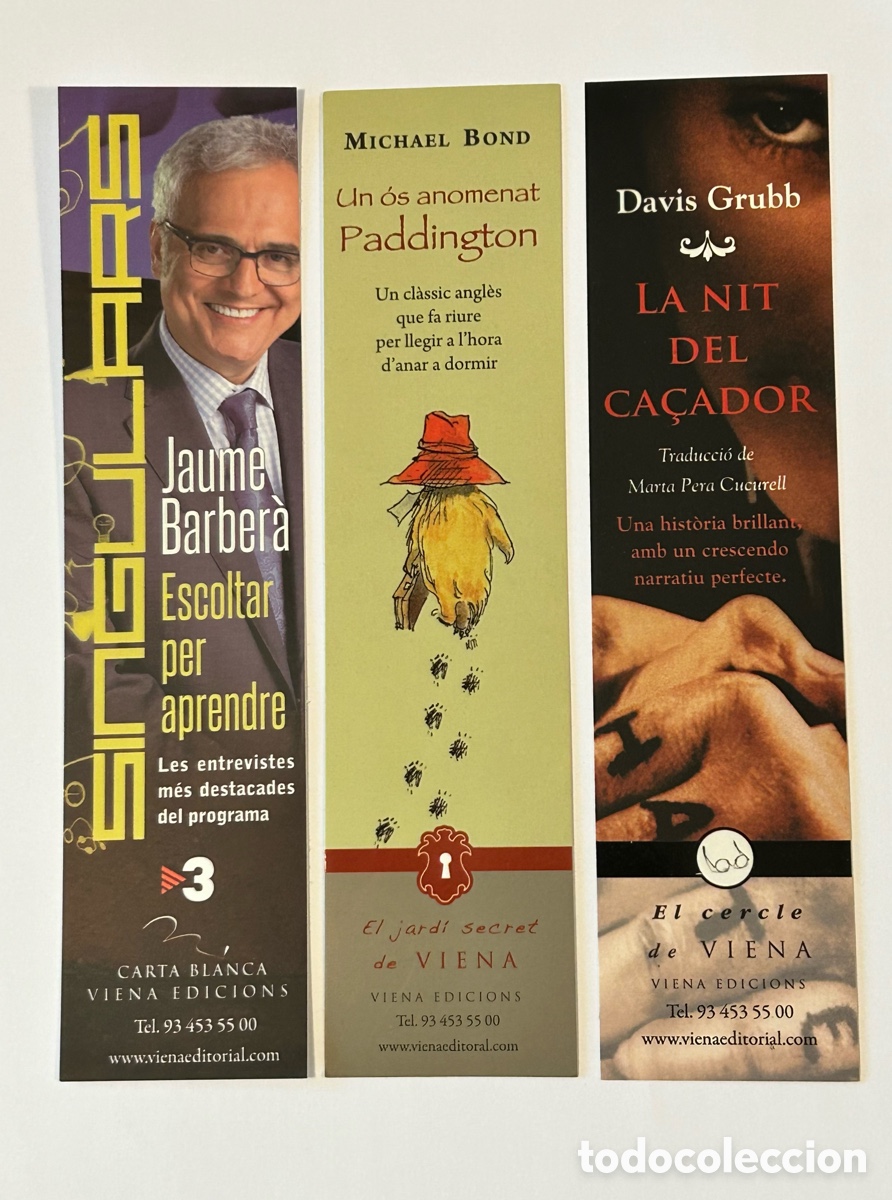 Collectables Bookmark: LOTE 3 MARCAP&Aacute;GINAS/PUNTO DE LIBRO VIENA EDICIONES