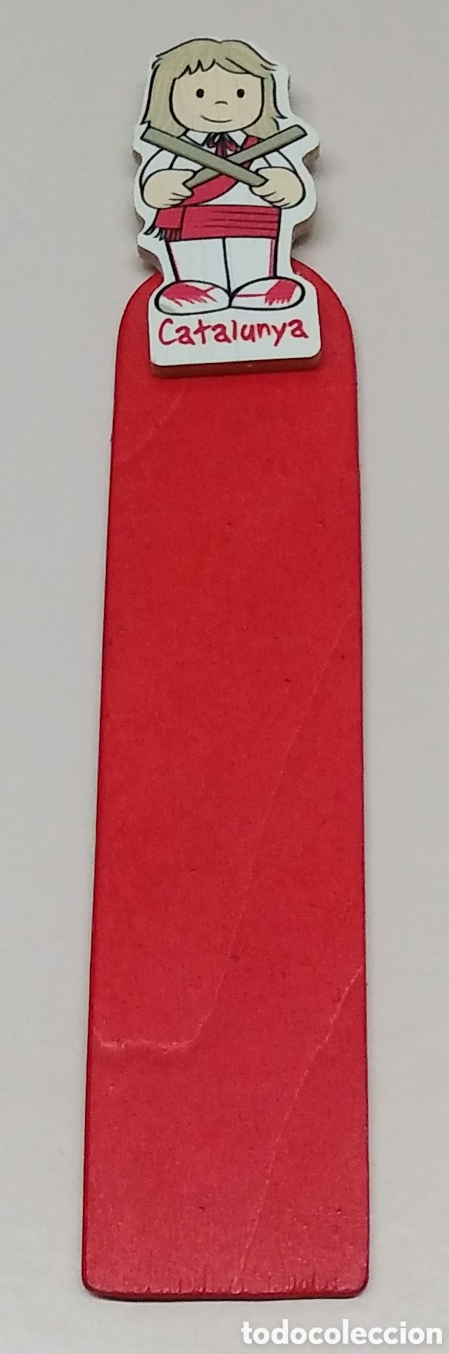 Coleccionismo marcap&aacute;ginas: Marcapaginas Catalunya, ball de bastons. Madera - Foto 1