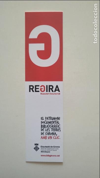 Coleccionismo Marcap&aacute;ginas: MARCAPAGINAS PUNT DE LLIBRE REGIRA REPOSITORI DOCUMENTAL GIRONA DIPUTACI&Oacute;