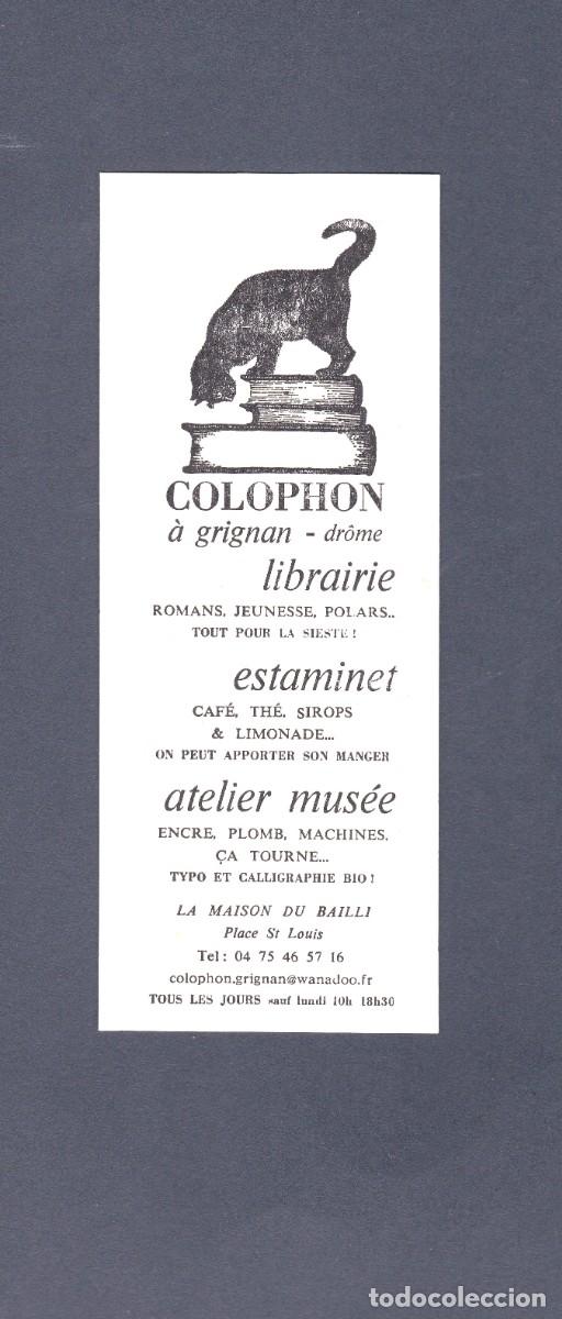 Coleccionismo Marcap&aacute;ginas: Marcapaginas gatos libreria la Maison du Bailli Francia