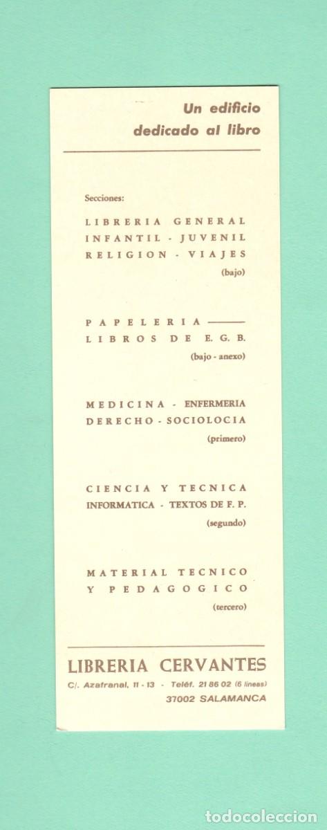Coleccionismo Marcap&aacute;ginas: Antiguo marcapaginas libreria Cervantes de Salamanca
