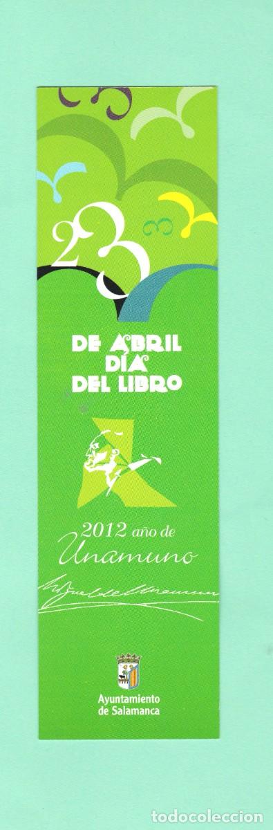 Coleccionismo Marcap&aacute;ginas: Antiguo marcapaginas 23 de abril dia del libro 2.012 a&ntilde;o de Unamuno de Salamanca