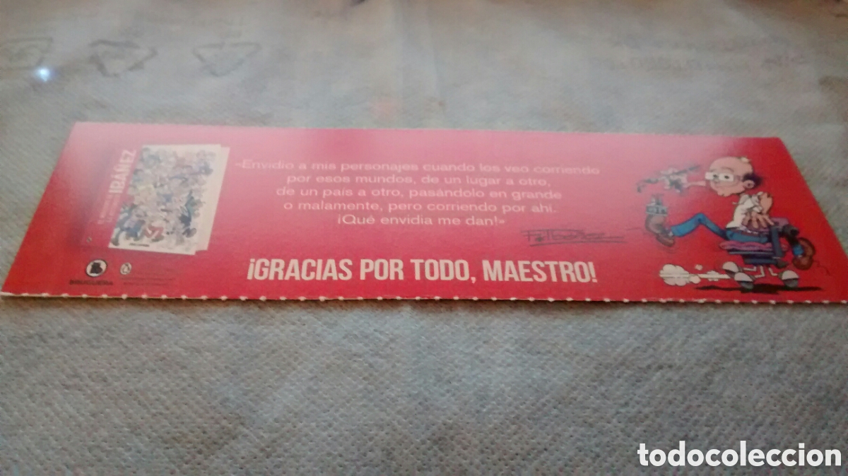 Coleccionismo Marcap&aacute;ginas: MARCAPAGINAS FRANCISCO IBA&Ntilde;EZ, GRACIAS POR TODO, MAESTRO.