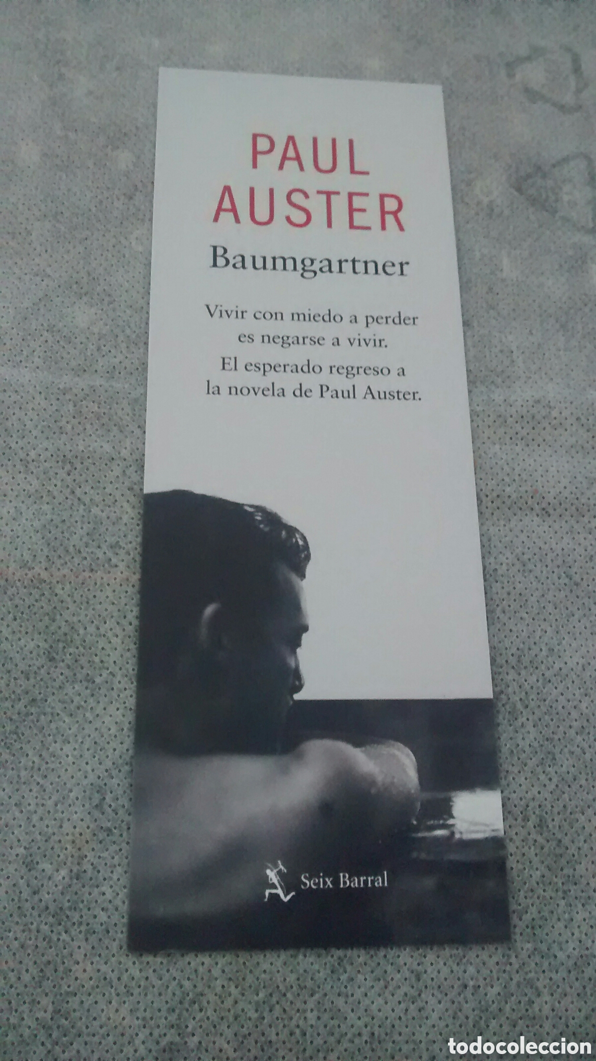 Coleccionismo Marcap&aacute;ginas: MARCAPAGINAS BAUMGARTNER-PAUL AUSTER-SEIX BARRAL (A2)