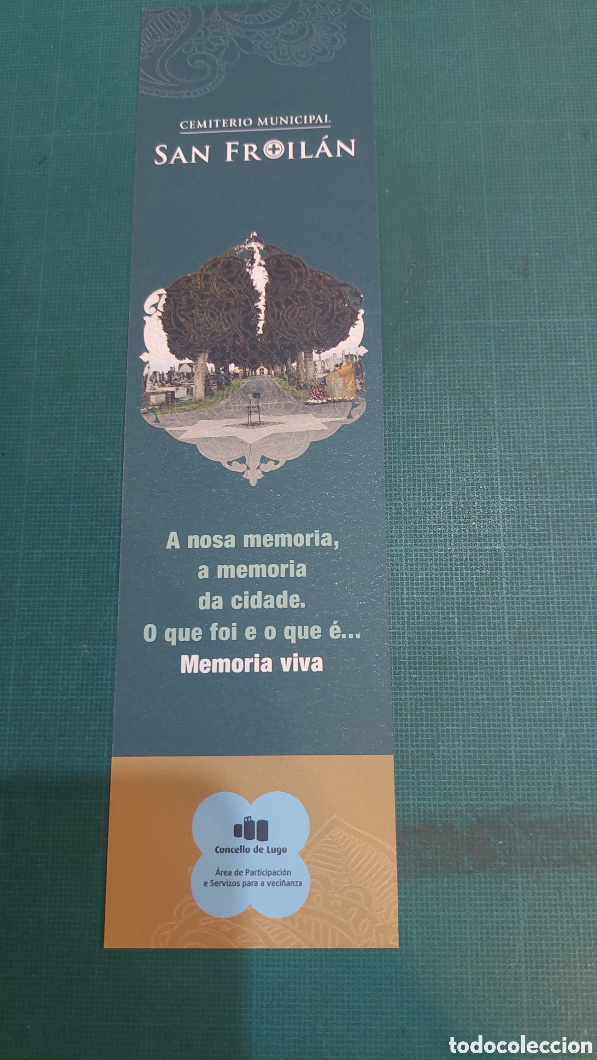 Coleccionismo Marcap&aacute;ginas: Lugo marcapaginas cementerio municipal San froilan concello lugo
