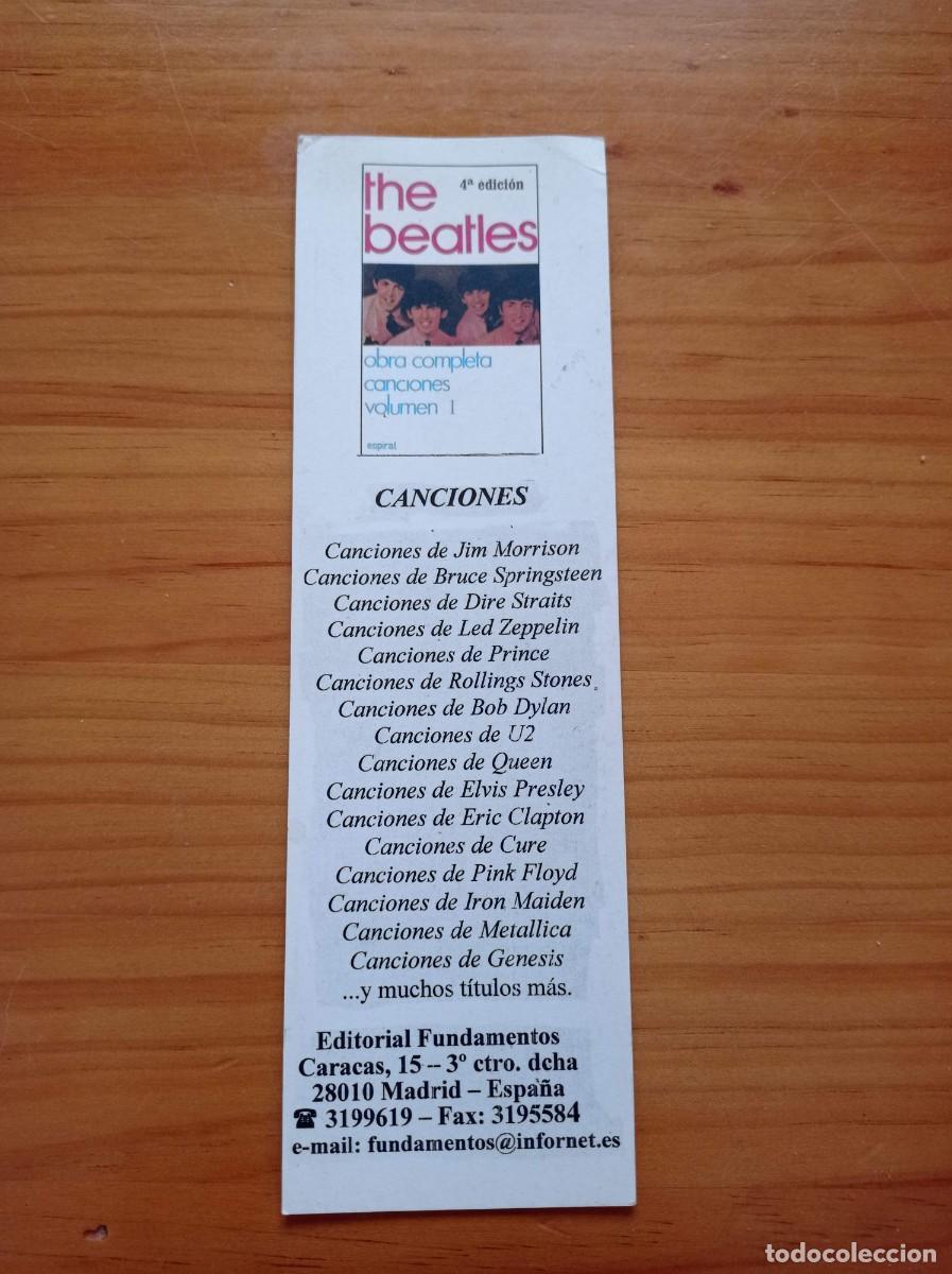 Coleccionismo Marcap&aacute;ginas: MARCAP&Aacute;GINAS. EDITORIAL FUNDAMENTOS. THE BEATLES. OBRA COMPLETA. CANCIONES. VOLUMEN 1