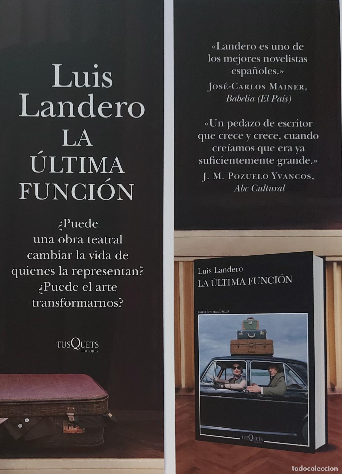 Coleccionismo Marcap&aacute;ginas: MARCAPAGINAS - TUSQUETS - LA ULTIMA FUNCION - LUIS LANDERO