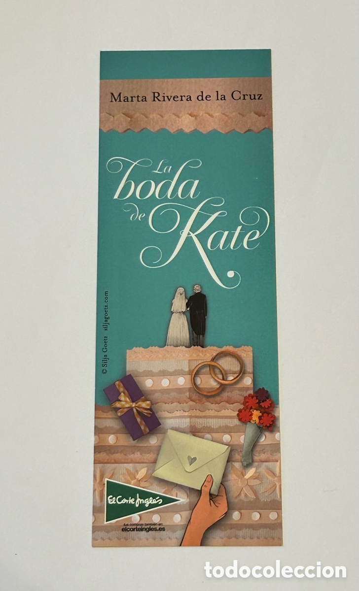 Collectables Bookmark: MARCAP&Aacute;GINAS LA BODA DE KATE. NARTA RIVERA DE LA CRUZ. EDITORIAL PLANETA