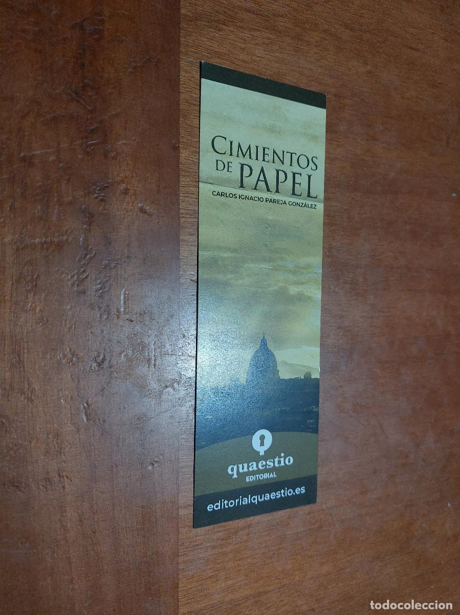 Coleccionismo Marcap&aacute;ginas: CIMIENTOS DE PAPEL. CARLOS IGNACIO PAREJA. LITERATURA. MARCAPAGINAS. PUNTO LECTURA. BUEN ESTADO. C-1