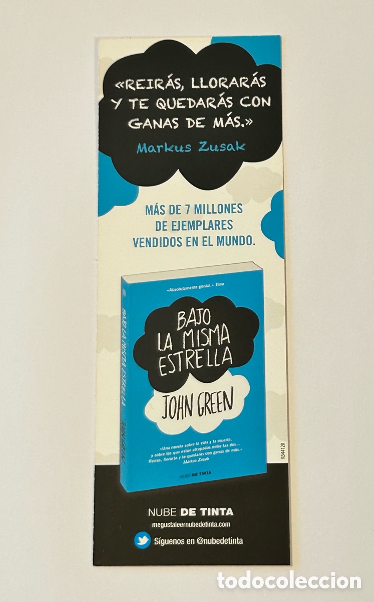 Coleccionismo marcap&aacute;ginas: MARCAP&Aacute;GINAS BAJO LA MISMA ESTRELLA. JOHN GREEN. EDITORIAL NUBE DE TINTA