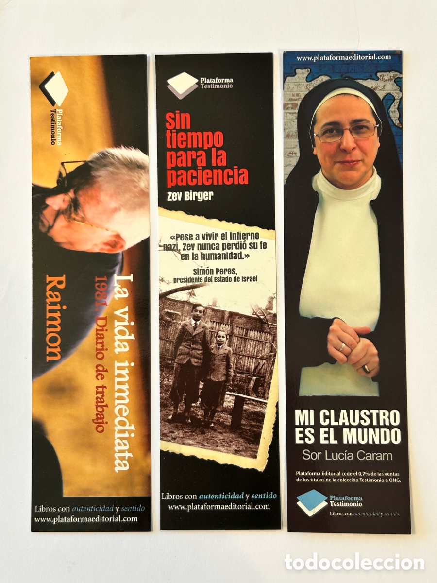 Coleccionismo marcap&aacute;ginas: LOTE 14 MARCAP&Aacute;GINAS EDITORIAL PLATAFORMA-TESTIMONIO - Foto 3