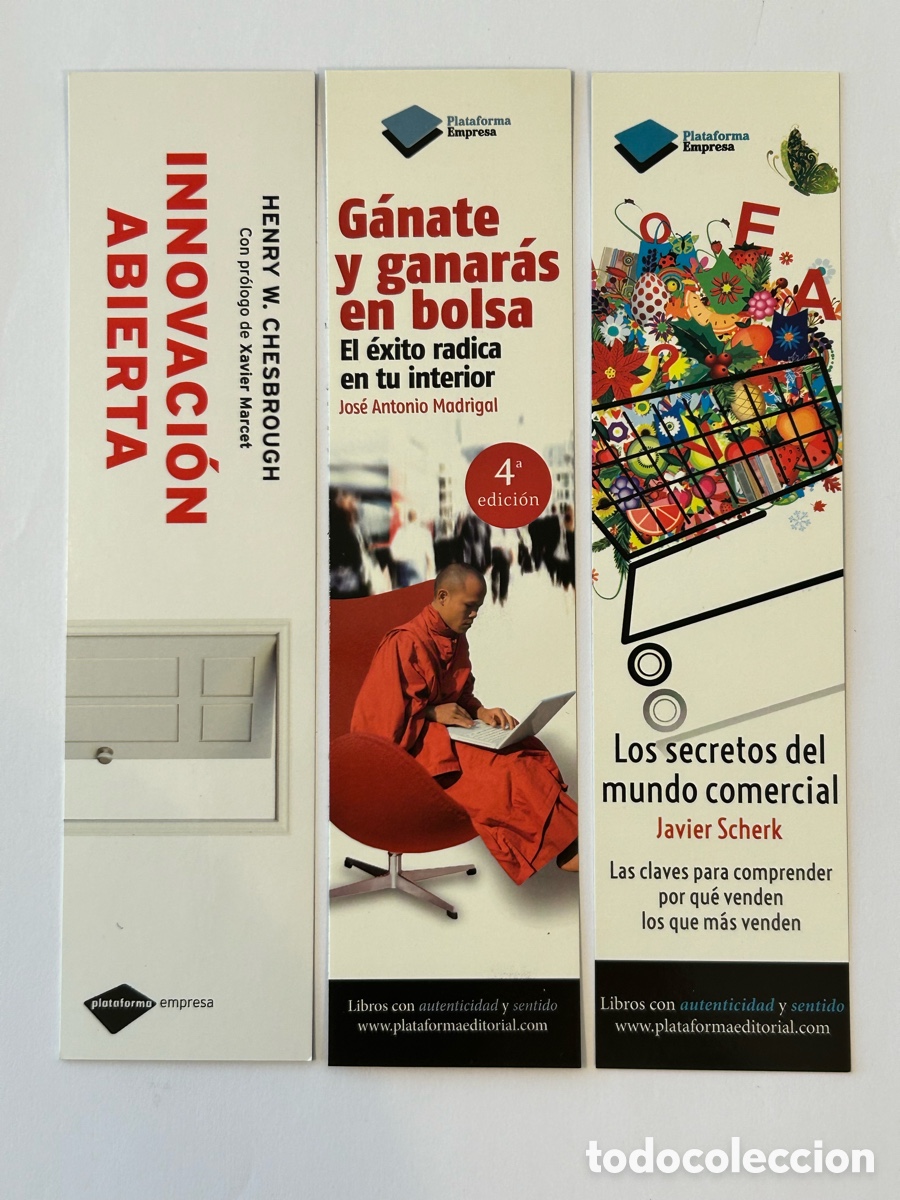 Coleccionismo marcap&aacute;ginas: LOTE 5 MARCAP&Aacute;GINAS EDITORIAL PLATAFORMA-EMPRESA - Foto 1
