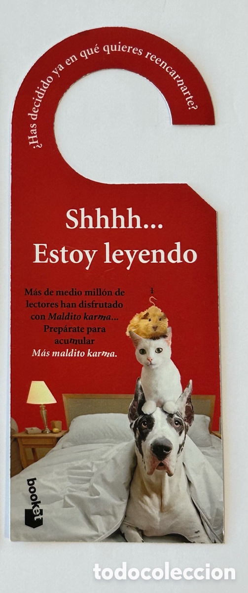 Coleccionismo Marcap&aacute;ginas: MARCAP&Aacute;GINAS MALDITO KARMA TROQUELADO.DAVID SAFIER.EDITORIAL SEIX BARRAL. ESTOY LEYENDO. NO MOLESTAR