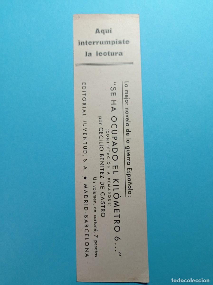 Coleccionismo Marcap&aacute;ginas: MARCAP&Aacute;GINAS SE HA OCUPADO KIL&Oacute;METRO 6, CECILIO BEN&Iacute;TEZ DE CASTRO, GUERRA CIVIL. EDITORIAL JUVENTUD.