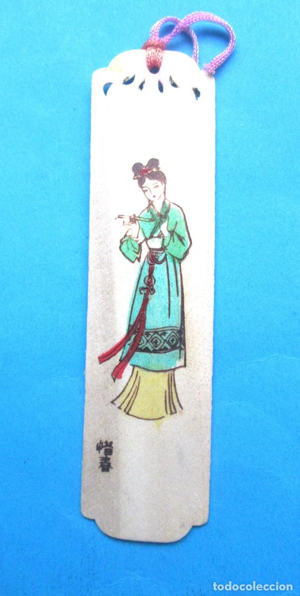 Sammeln von Lesezeichen: Marcapaginas Japones de madera pintado a mano