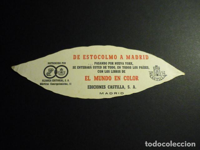 Coleccionismo marcap&aacute;ginas: MARCAPAGINAS PUBLICIDAD LIBRO DE ESTOCOLMO A MADRID EDICIONES CASTILLA - Foto 2